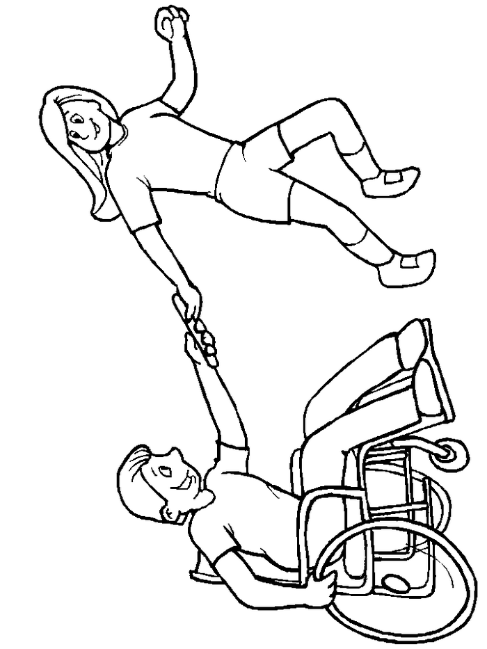 Plansa de colorat cu Dizabilitati 5 17